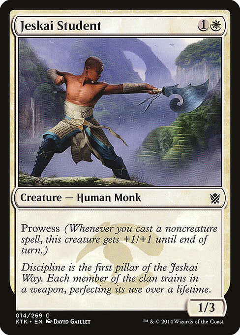 Jeskai Student – Khans of Tarkir (KTK-14) Magic: The Gathering card