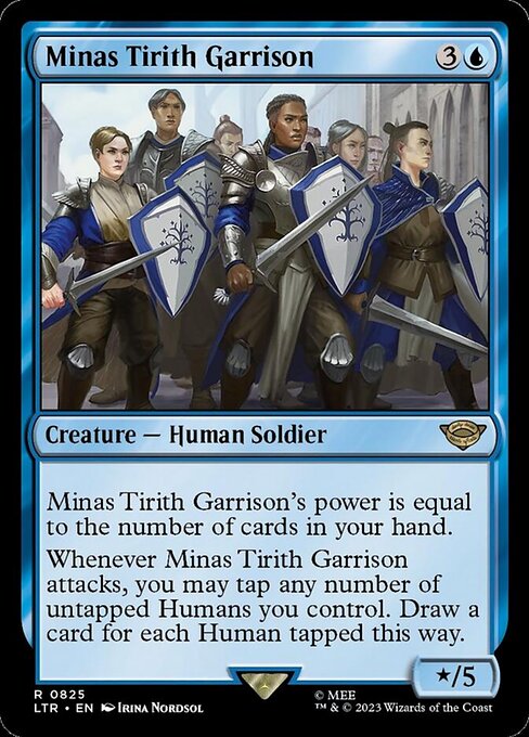 Minas Tirith Garrison – The Lord of the Rings: Tales of Middle-earth (LTR-825) Magic: The Gathering card | LC-REM-20260804-15151597289804-9023a7eb-fe74-4e3d-9279-e69519b41fbd Immagine principale del prodotto