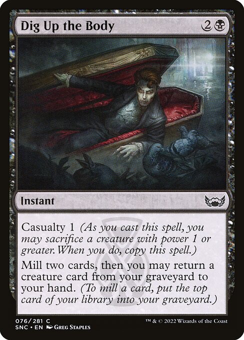 Dig Up the Body – Streets of New Capenna (SNC-76) Magic: The Gathering card Hauptbild