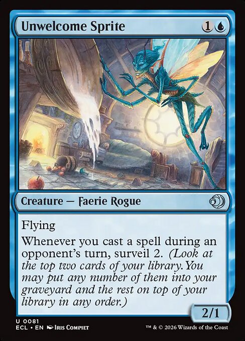 Unwelcome Sprite – Lorwyn Eclipsed (ECL-81) Magic: The Gathering card | LC-REM-20260804-15544021188940-902f8d86-fde2-4cdf-88f0-bf63d616f3af Hoofdafbeelding