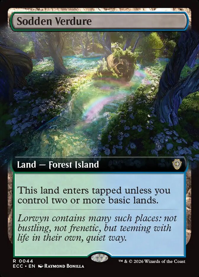 Magic-kaart Sodden Verdure XECC-44 uit Commander: Lorwyn Eclipsed: Extras (Rare)