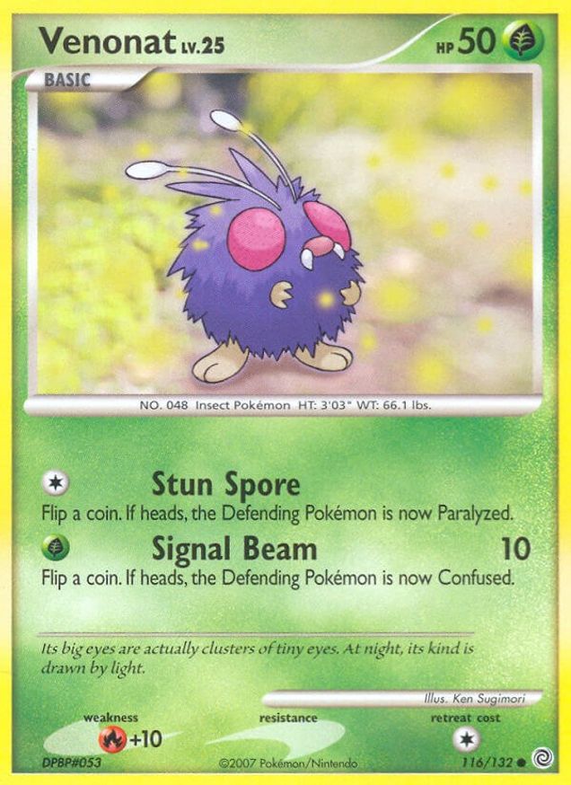 Pokémon-kaart Venonat 116/132 Common uit de set Secret Wonders Imagen principal del producto