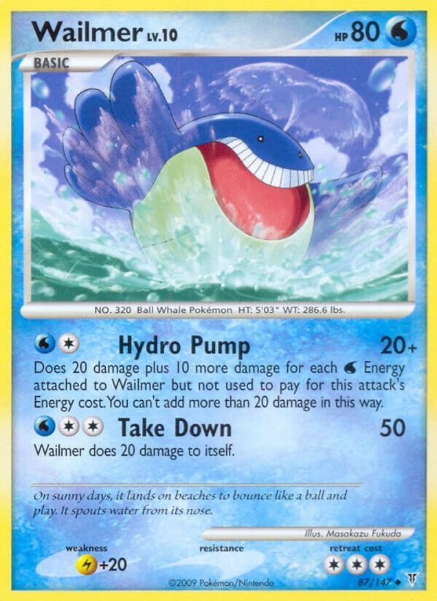 Pokémon-kaart Wailmer 87/147 Uncommon uit de set Supreme Victors