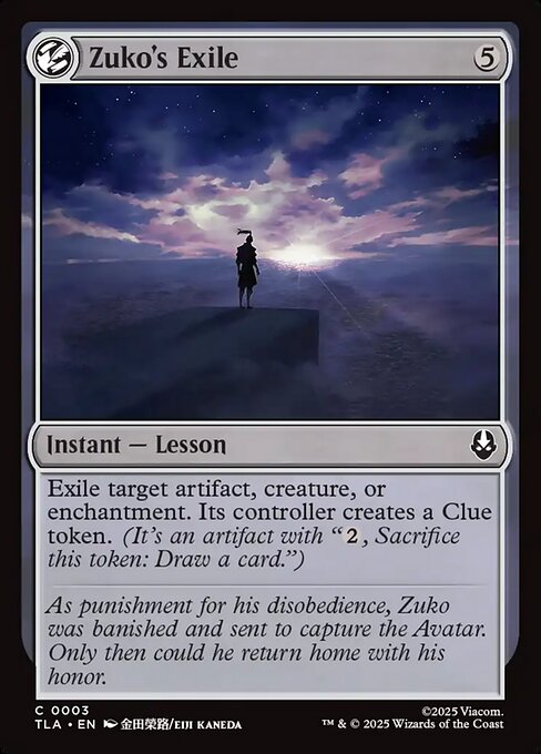 Zuko's Exile – Avatar: The Last Airbender (TLA-3) Magic: The Gathering card | LC-REM-20260804-15839501025612-9090b055-3406-4fed-a8c6-3f6353a9600e