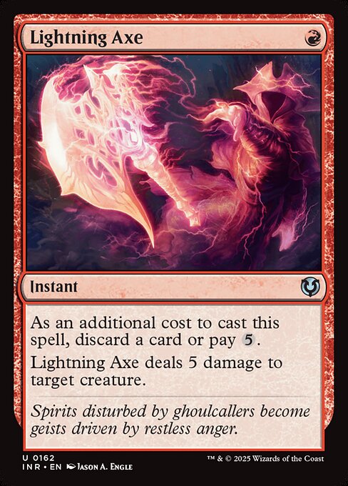 Lightning Axe – Innistrad Remastered (INR-162) Magic: The Gathering card
