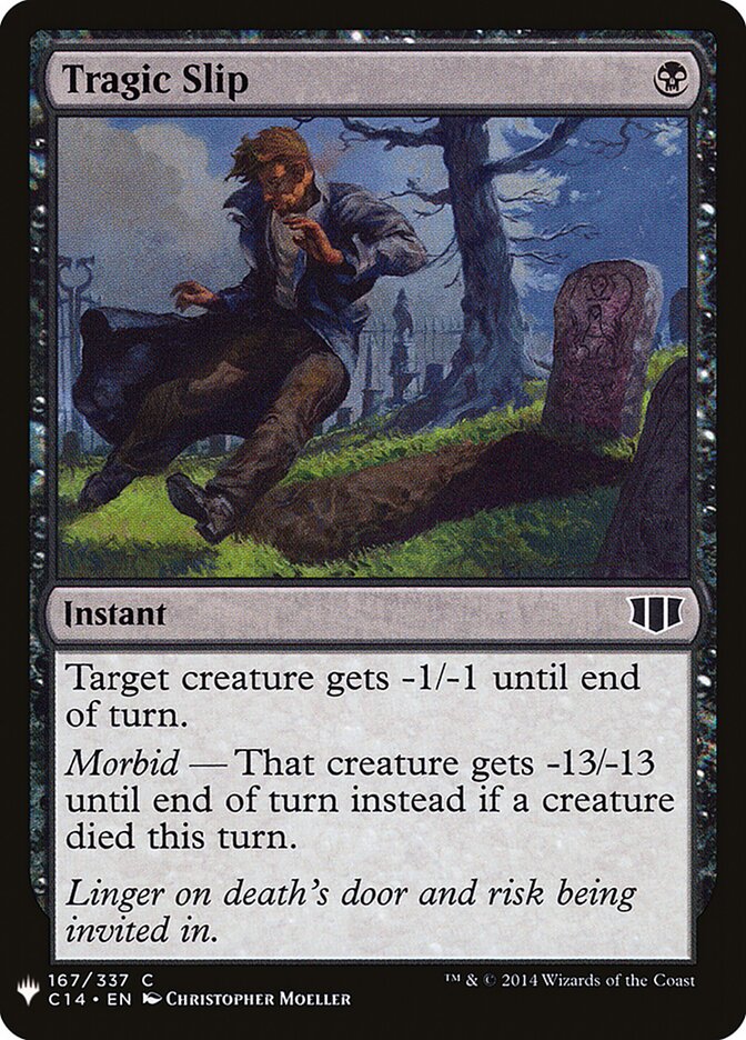 Magic-kaart Tragic Slip MYS-167 uit Mystery Booster (Common) Imagen principal del producto