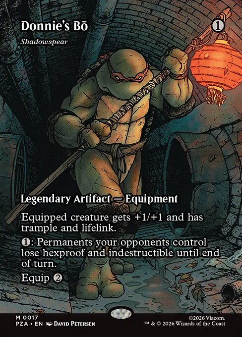 Shadowspear – Teenage Mutant Ninja Turtles: Source Material Cards (PZA-17) Magic: The Gathering card Hauptbild