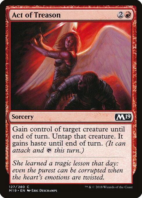 Act of Treason – Core Set 2019 (M19-127) Magic: The Gathering card | LC-REM-20260804-15150883832140-9160dde8-cd77-4967-a5f3-a676376c58f7