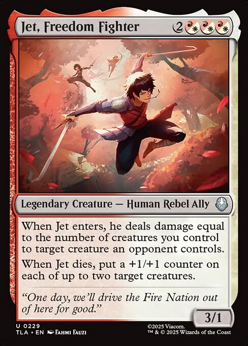 Jet, Freedom Fighter – Magic: The Gathering | Avatar: The Last Airbender (TLA-229) Magic: The Gathering card
