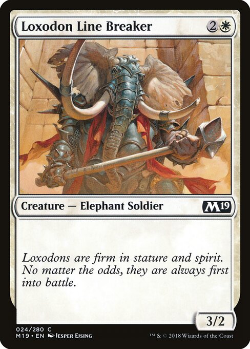 Loxodon Line Breaker – Core 2019 (M19-24) Magic: The Gathering card