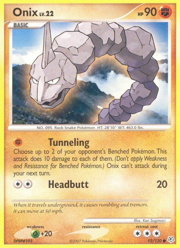 Onix Lv.22 – Diamond & Pearl 92 – Pokémon TCG single card Hoofdafbeelding