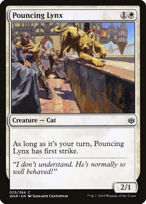 Pouncing Lynx – War of the Spark (WAR-25) Magic: The Gathering card
