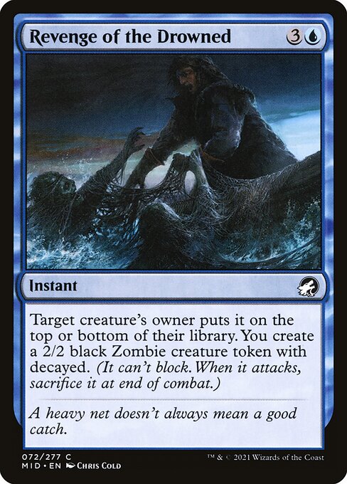 Revenge of the Drowned – Innistrad: Midnight Hunt (MID-72) Magic: The Gathering card