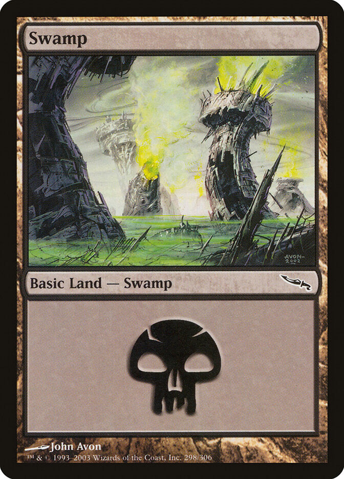 Swamp (V.4) - Mirrodin (Land) [MRD-298] Main image