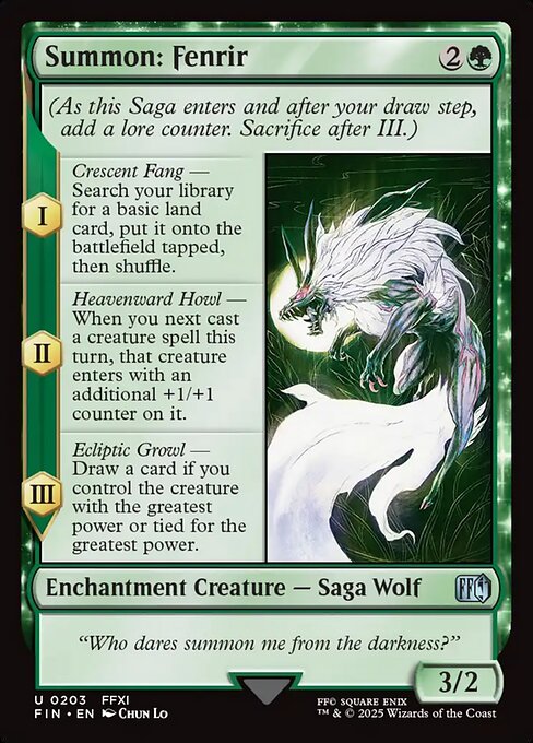 Summon: Fenrir – Final Fantasy (FIN-203) Magic: The Gathering card | LC-REM-20260804-15543935074636-93feb9d5-d004-4598-a448-b3488c869c05