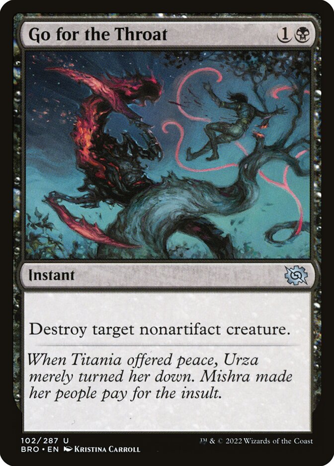 Go for the Throat - The Brothers' War (Uncommon) [BRO-102] Main image