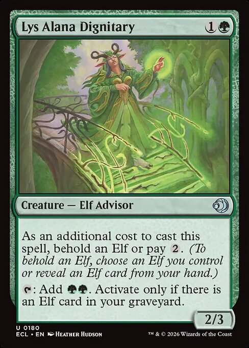 Lys Alana Dignitary – Lorwyn Eclipsed (ECL-180) Magic: The Gathering card Hoofdafbeelding
