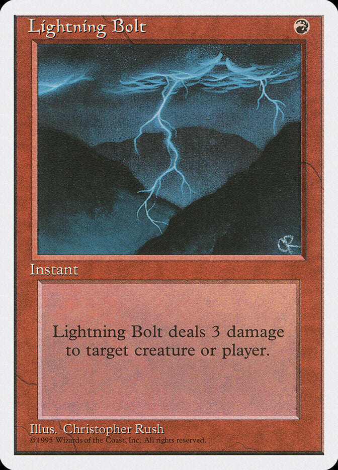 Magic-kaart Lightning Bolt 4ED-208 uit Fourth Edition (Common) Immagine principale del prodotto