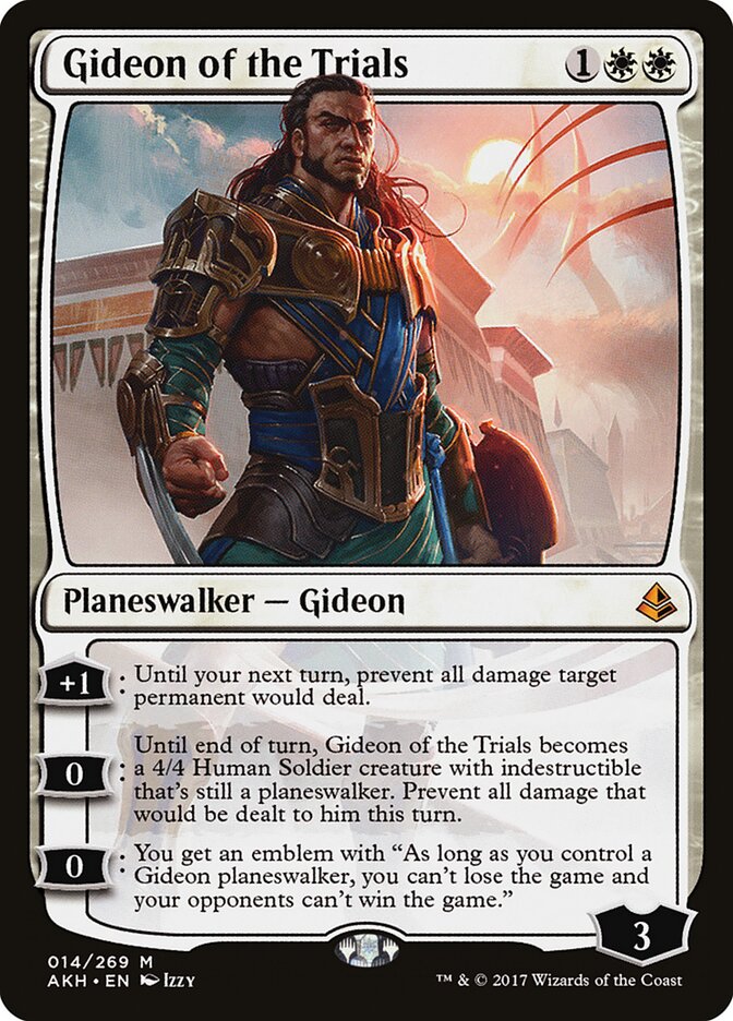 Magic-kaart Gideon of the Trials AKH-14 uit Amonkhet (Mythic)