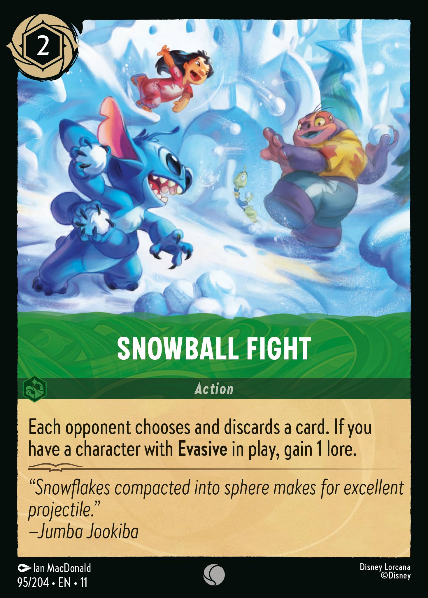 Snowball Fight — Winterspell (11WSP-95) Disney Lorcana card