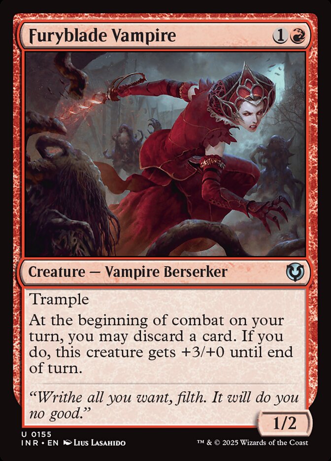 Magic-kaart Furyblade Vampire INR-155 uit Innistrad Remastered (Uncommon)