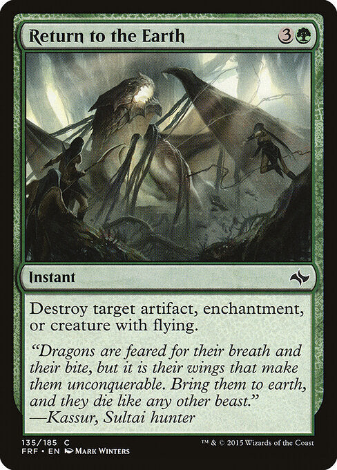 Return to the Earth – Fate Reforged (FRF-135) Magic: The Gathering card