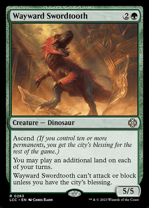 Wayward Swordtooth – The Lost Caverns of Ixalan Commander (LCC-263) Magic: The Gathering card | LC-REM-20260804-15151272493388-95a5d742-187a-4eba-82e4-7a4cc5c4e6f3 Main image