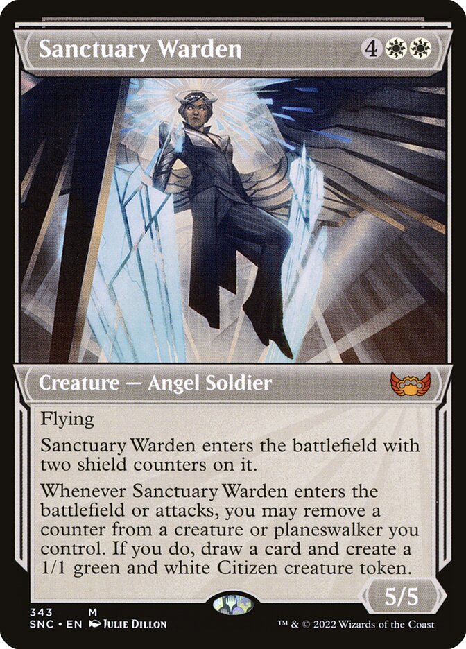 Magic-kaart Sanctuary Warden SNC-343 uit Streets of New Capenna: Extras (Mythic)