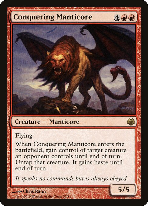 Conquering Manticore – Duel Decks: Heroes vs. Monsters (DDL-55) Magic: The Gathering card