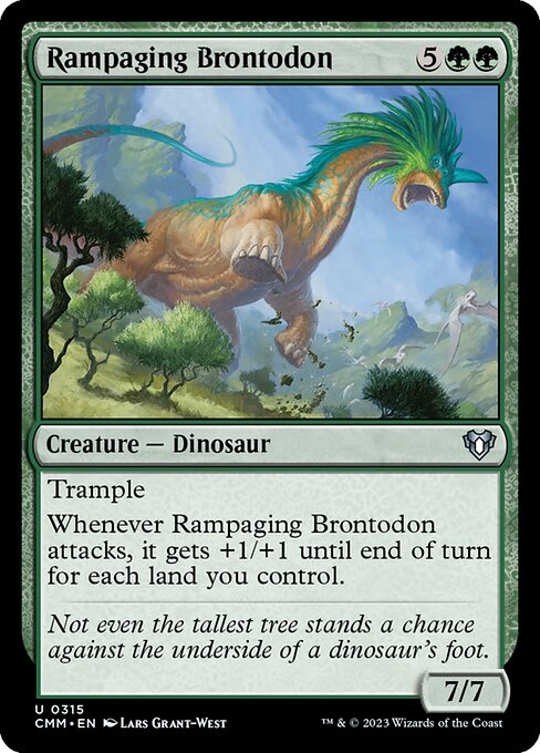 Rampaging Brontodon – Commander Masters (CMM-315) Magic: The Gathering card Immagine principale del prodotto