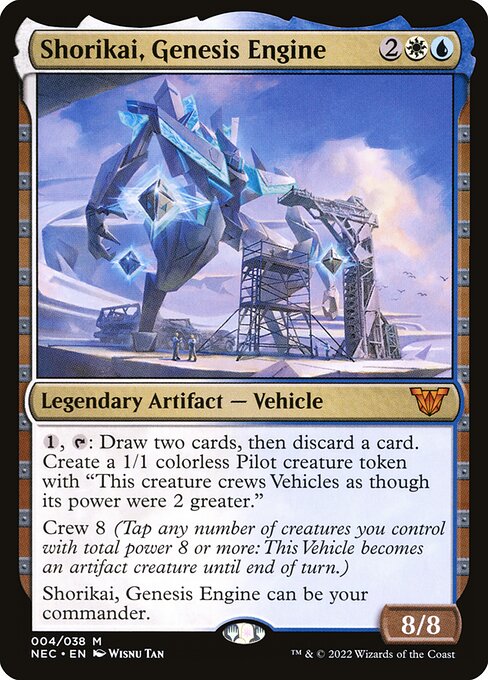 Shorikai, Genesis Engine – Neon Dynasty Commander (NEC-4) Magic: The Gathering card | LC-REM-20260804-15602908004684-969ac7dd-f3aa-4888-9ff0-d16a31b5e7a9