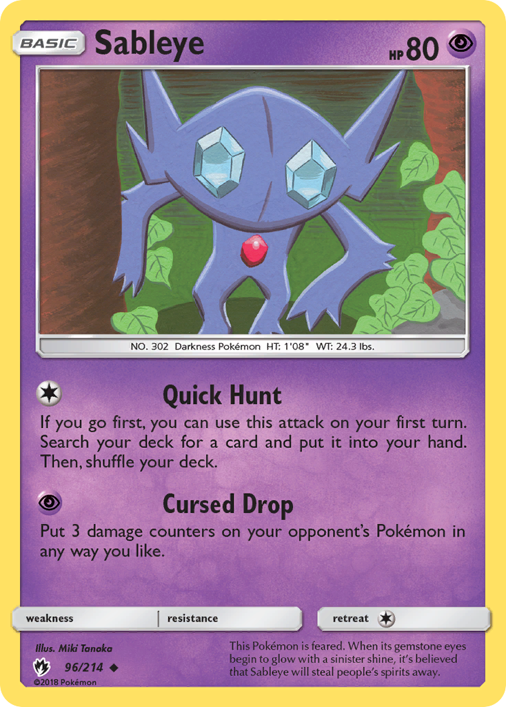 Sableye – Lost Thunder 96 – Pokémon TCG single card