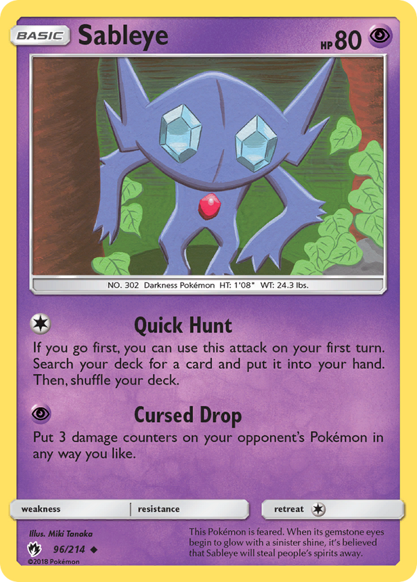 Sableye – Lost Thunder 96 – Pokémon TCG single card