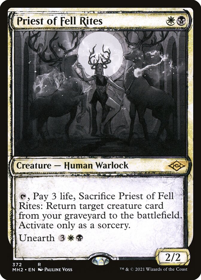 Magic-kaart Priest of Fell Rites MH2-372 uit Modern Horizons 2 (Rare)