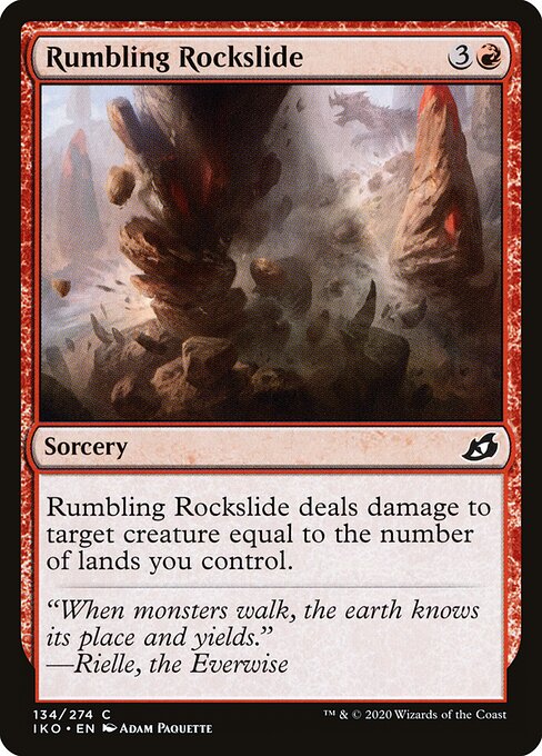 Rumbling Rockslide – Ikoria: Lair of Behemoths (IKO-134) Magic: The Gathering card