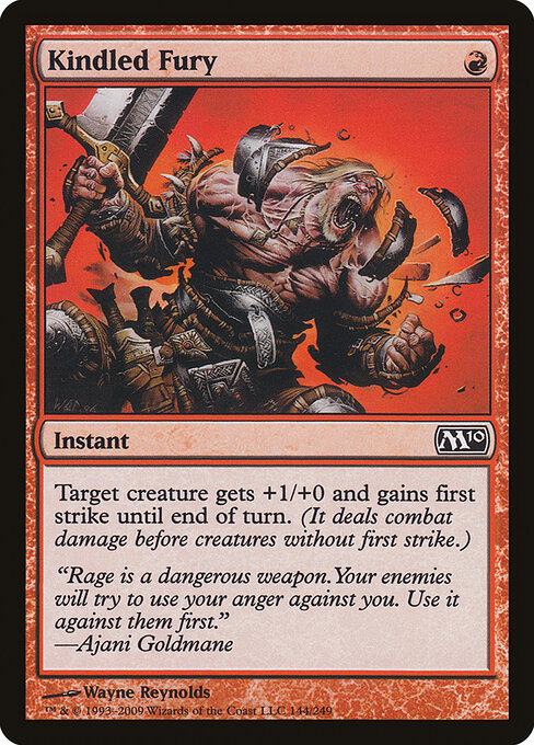 Kindled Fury – Magic 2010 (M10-144) Magic: The Gathering card