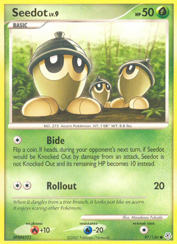 Seedot Lv.9 – Diamond & Pearl 97 – Pokémon TCG single card Hoofdafbeelding