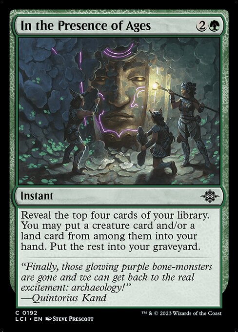 In the Presence of Ages – The Lost Caverns of Ixalan (LCI-192) Magic: The Gathering card