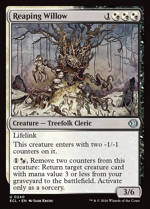 Reaping Willow – Lorwyn Eclipsed (ECL-240) Magic: The Gathering card