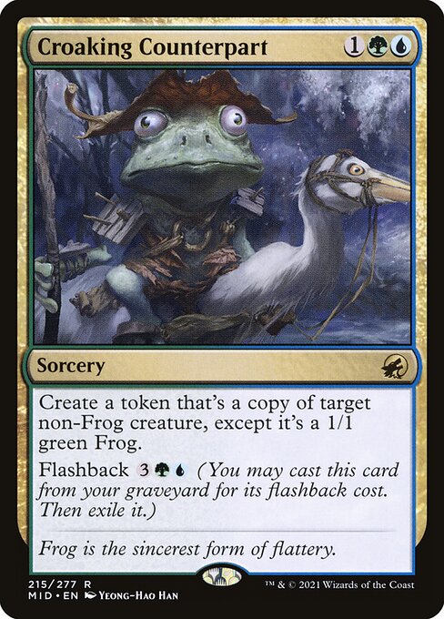 Croaking Counterpart – Innistrad: Midnight Hunt (MID-215) Magic: The Gathering card