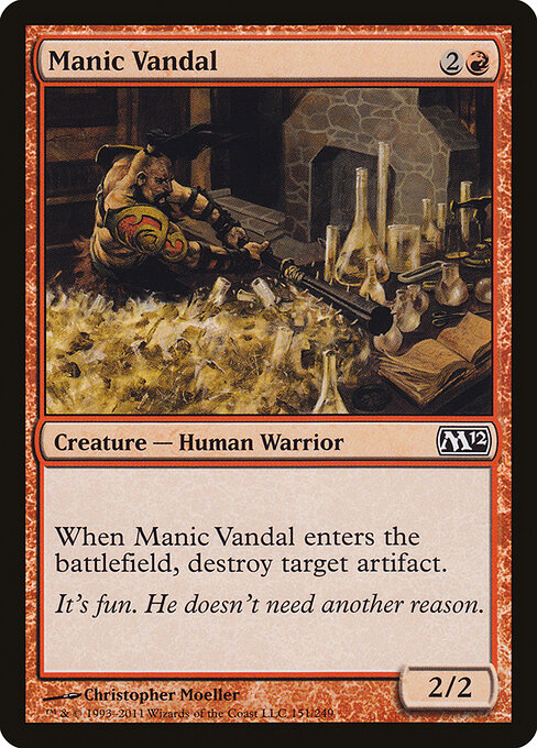 Manic Vandal – Magic 2012 (M12-151) Magic: The Gathering card Hauptbild