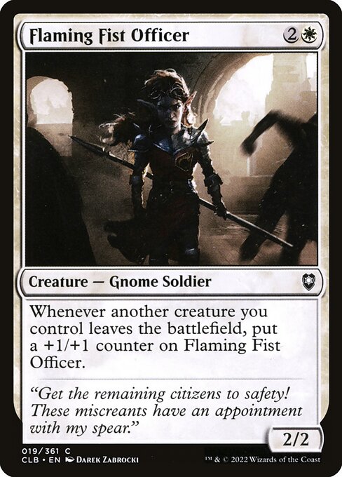 Flaming Fist Officer – Commander Legends: Battle for Baldur's Gate (CLB-19) Magic: The Gathering card