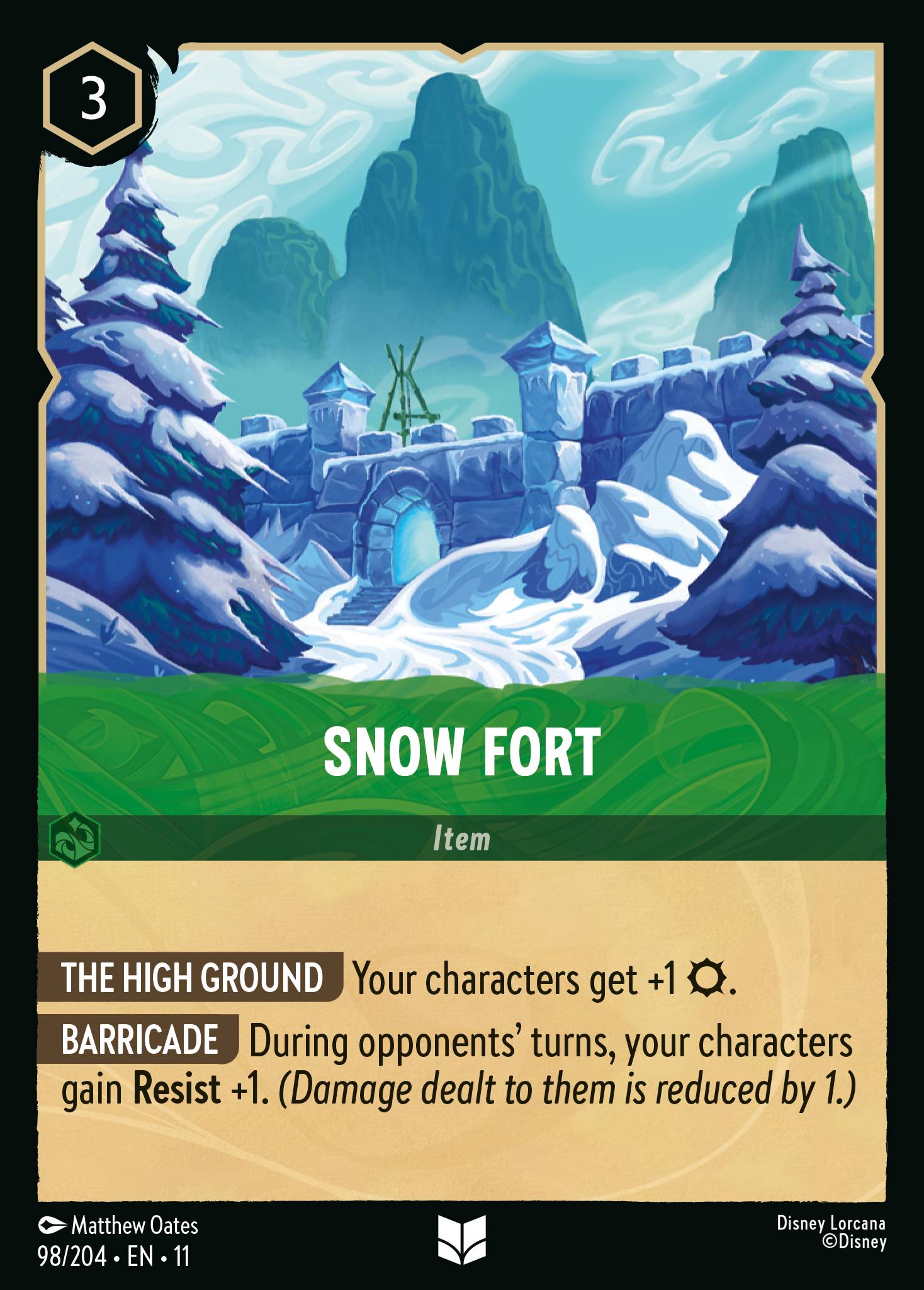 Snow Fort — Winterspell (11WSP-98) Disney Lorcana card