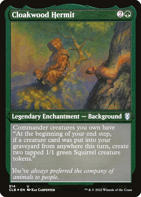 Cloakwood Hermit – Commander Legends: Battle for Baldur's Gate (CLB-514) Magic: The Gathering card | LC-REM-20260804-15151049900364-98bfbfaa-d66c-48d2-938e-024ef8c33c32