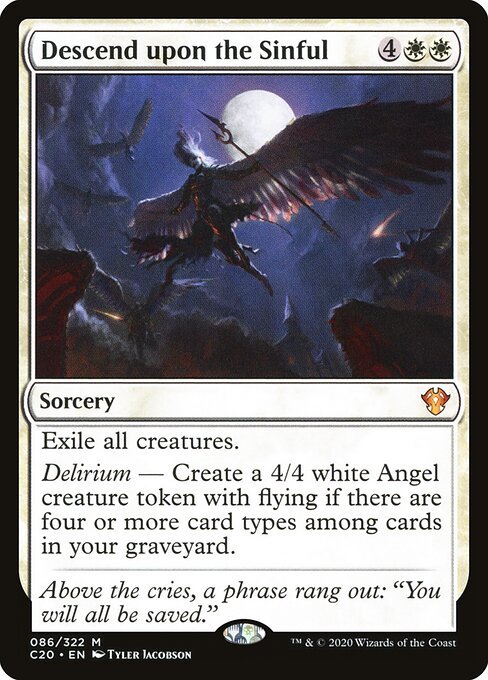 Descend upon the Sinful – Commander: Ikoria (C20-86) Magic: The Gathering card