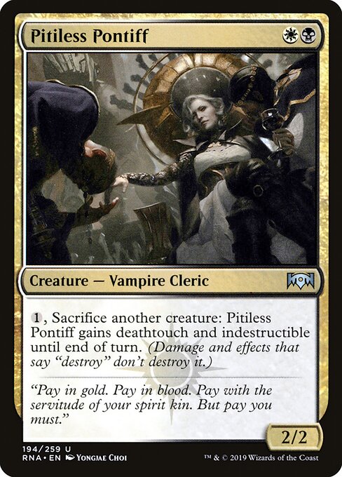 Pitiless Pontiff – Ravnica Allegiance (RNA-194) Magic: The Gathering card