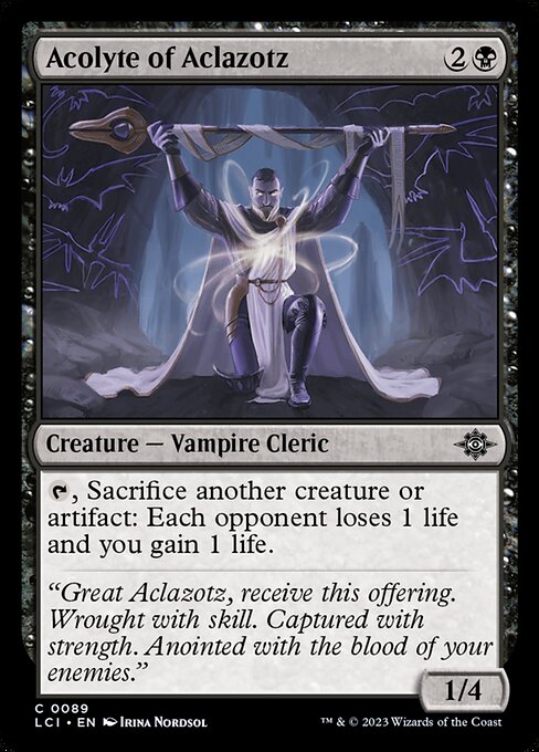 Acolyte of Aclazotz – The Lost Caverns of Ixalan – LCI 89 – English Magic card