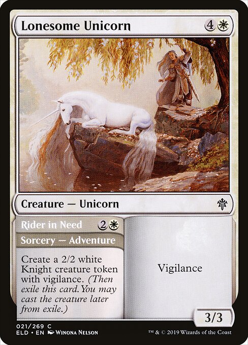 Lonesome Unicorn // Rider in Need – Throne of Eldraine (ELD-21) Magic: The Gathering card | LC-REM-20260804-15150771175756-99083707-2152-42c0-b5c3-b4f97ec20190