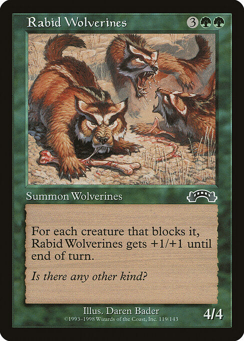 Rabid Wolverines – Exodus (EXO-119) Magic: The Gathering card Hauptbild