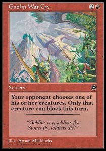 Goblin War Cry - Portal Second Age (Uncommon)